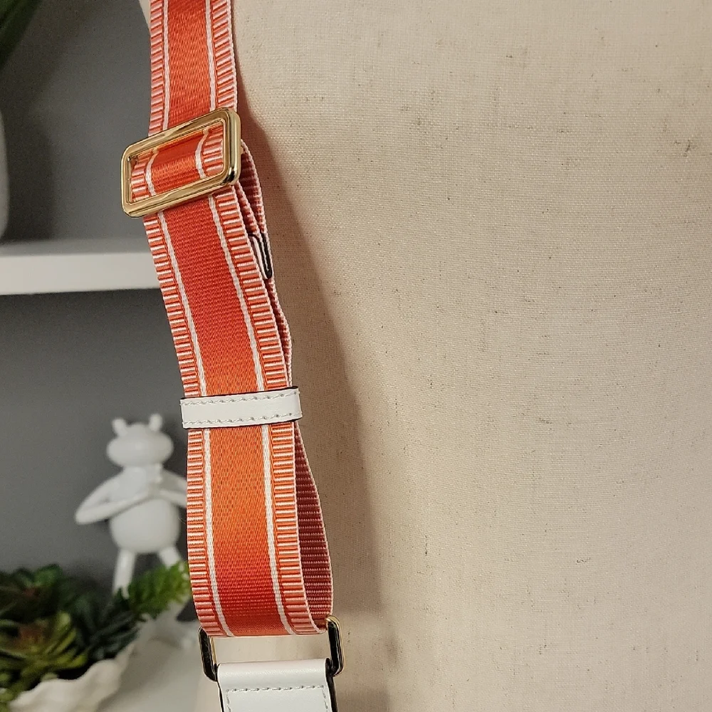 MK Michael Kors Crossbody Bag Camera Bag – Red (Coral) & White